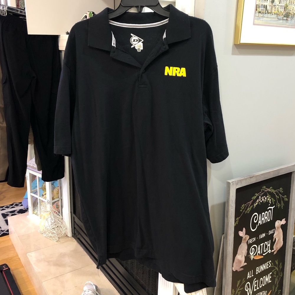 Men’s NRA 100% Cotton Embroidered Short Sleeve Collared Dress Shirt